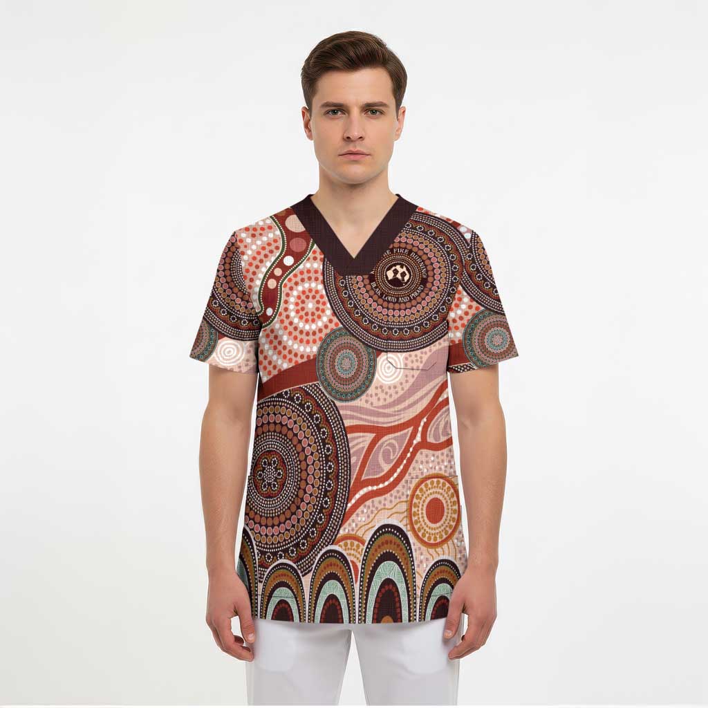 Generational Warriors NAIDOC 2024 Scrub Top Make a Fire Indigenous Cultural Spirit - Aussie Hoodie