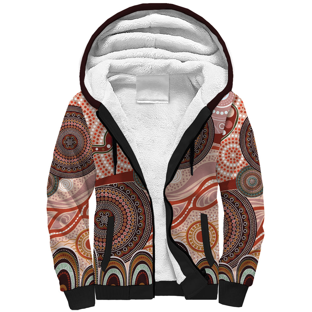 Generational Warriors NAIDOC 2024 Sherpa Hoodie Make a Fire Indigenous Cultural Spirit
