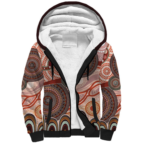 Generational Warriors NAIDOC 2024 Sherpa Hoodie Make a Fire Indigenous Cultural Spirit