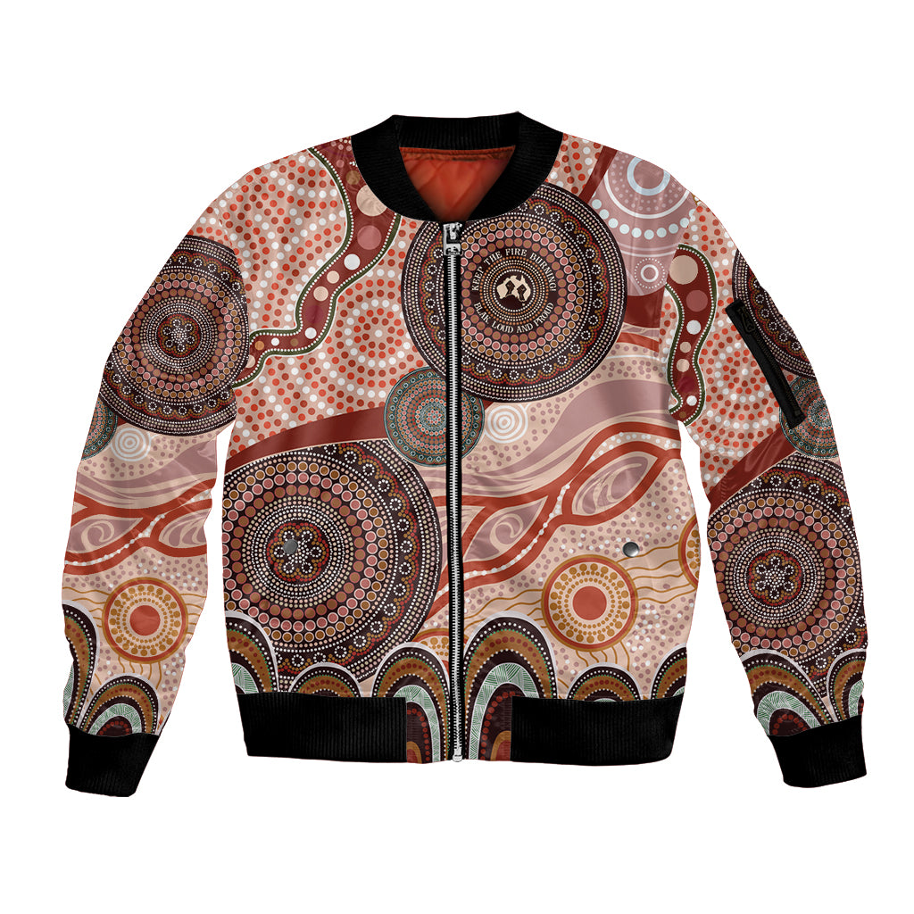 Generational Warriors NAIDOC 2024 Sleeve Zip Bomber Jacket Make a Fire Indigenous Cultural Spirit
