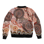 Generational Warriors NAIDOC 2024 Sleeve Zip Bomber Jacket Make a Fire Indigenous Cultural Spirit
