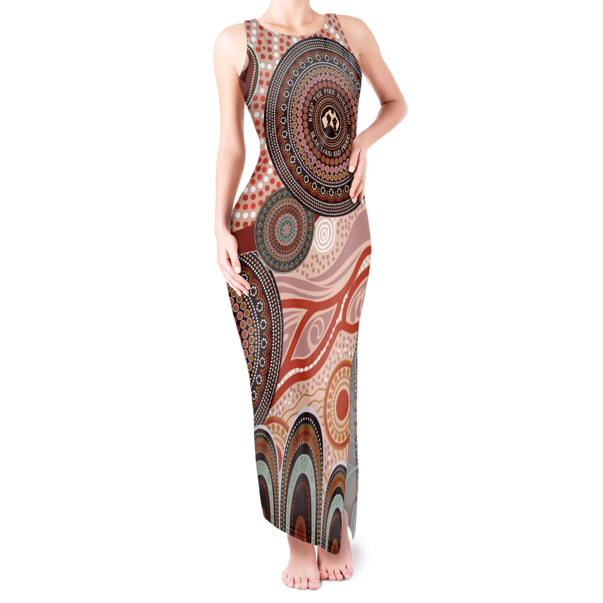 Generational Warriors NAIDOC 2024 Tank Maxi Dress Make a Fire Indigenous Cultural Spirit