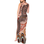 Generational Warriors NAIDOC 2024 Tank Maxi Dress Make a Fire Indigenous Cultural Spirit