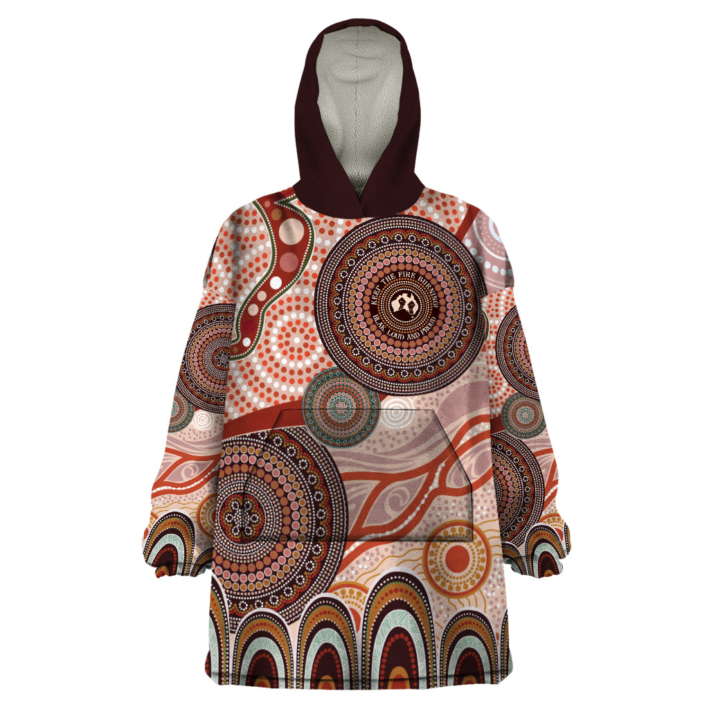 Generational Warriors NAIDOC 2024 Wearable Blanket Hoodie Make a Fire Indigenous Cultural Spirit