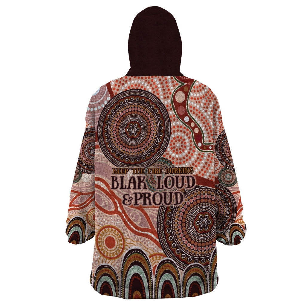 Generational Warriors NAIDOC 2024 Wearable Blanket Hoodie Make a Fire Indigenous Cultural Spirit
