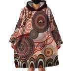 Generational Warriors NAIDOC 2024 Wearable Blanket Hoodie Make a Fire Indigenous Cultural Spirit