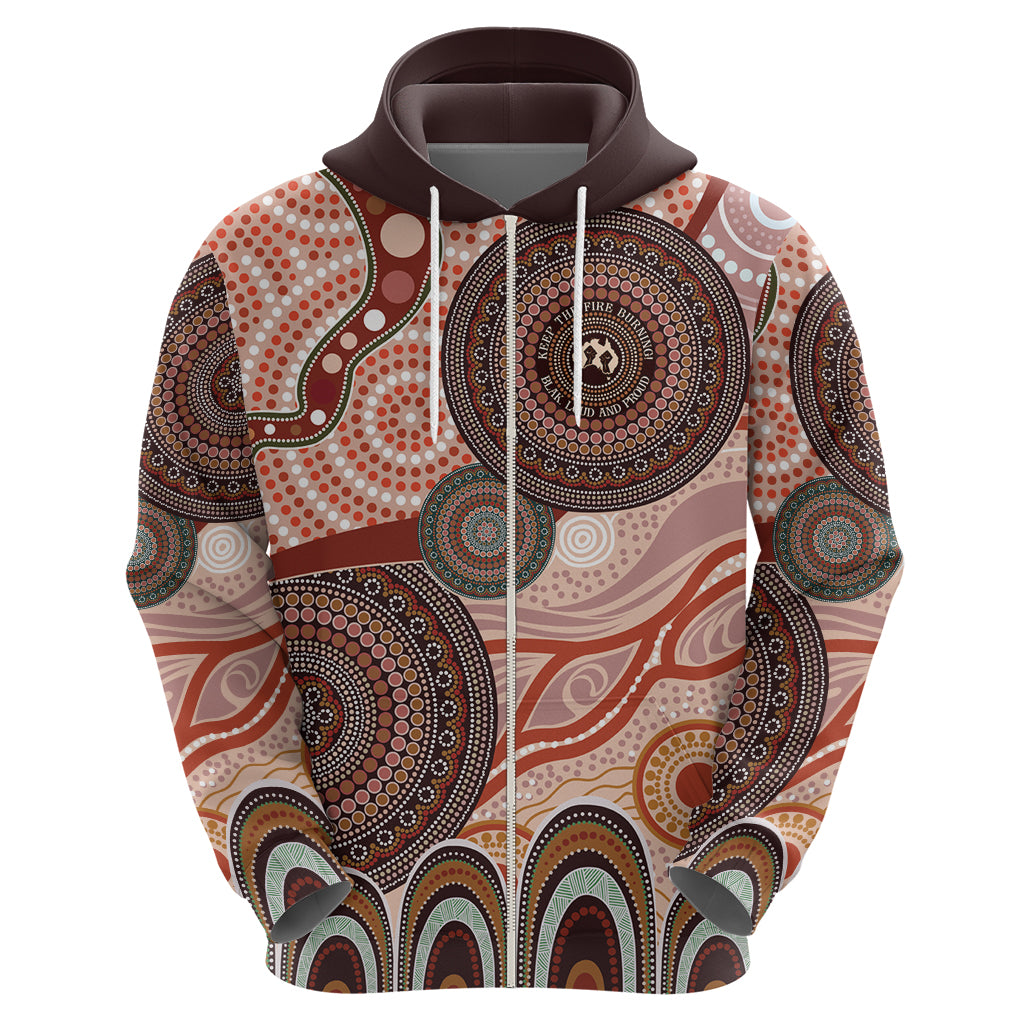 Generational Warriors NAIDOC 2024 Zip Hoodie Make a Fire Indigenous Cultural Spirit