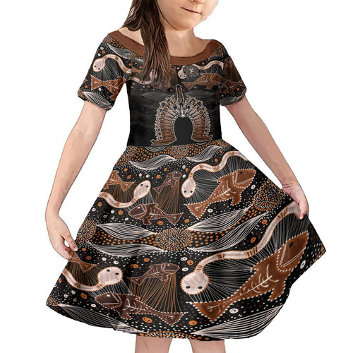Torres Strait Islander NAIDOC 2024 Family Matching Long Sleeve Bodycon Dress and Hawaiian Shirt Dhari Headdress Indigenous Cultural Spirit