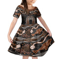 Torres Strait Islander NAIDOC 2024 Kid Short Sleeve Dress Dhari Headdress Indigenous Cultural Spirit