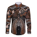 Torres Strait Islander NAIDOC 2024 Long Sleeve Button Shirt Dhari Headdress Indigenous Cultural Spirit