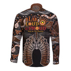 Torres Strait Islander NAIDOC 2024 Long Sleeve Button Shirt Dhari Headdress Indigenous Cultural Spirit