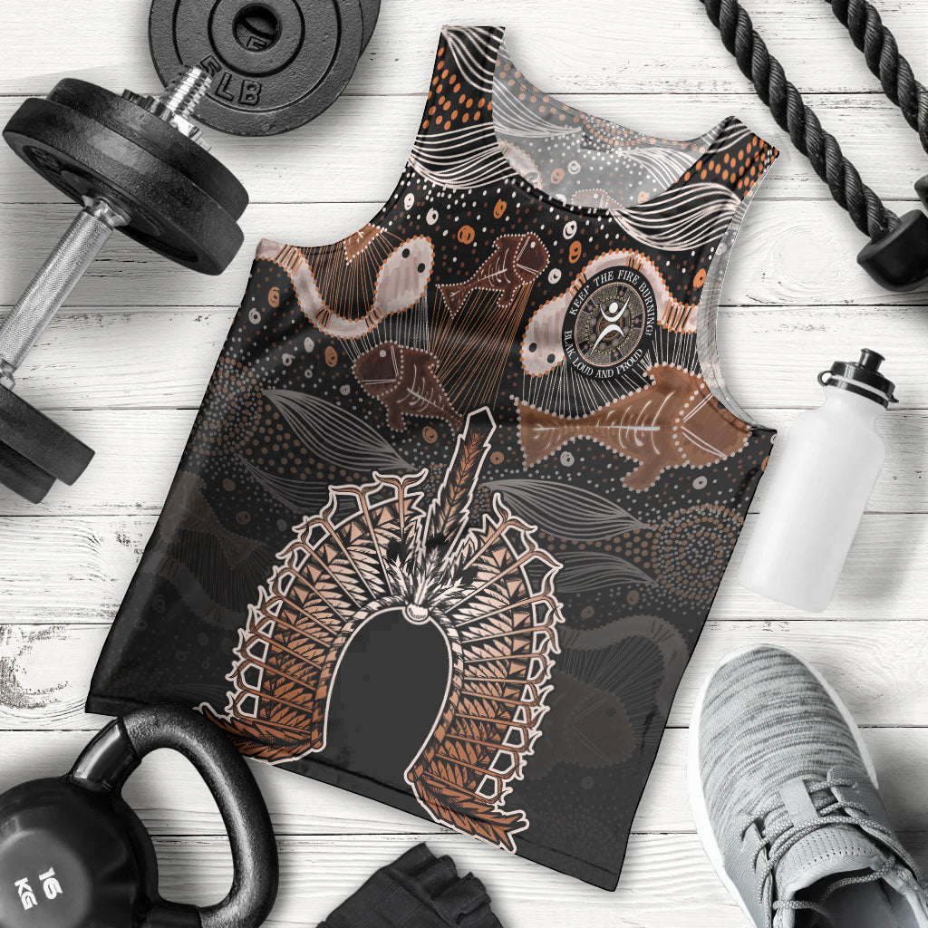 Torres Strait Islander NAIDOC 2024 Men Tank Top Dhari Headdress Indigenous Cultural Spirit