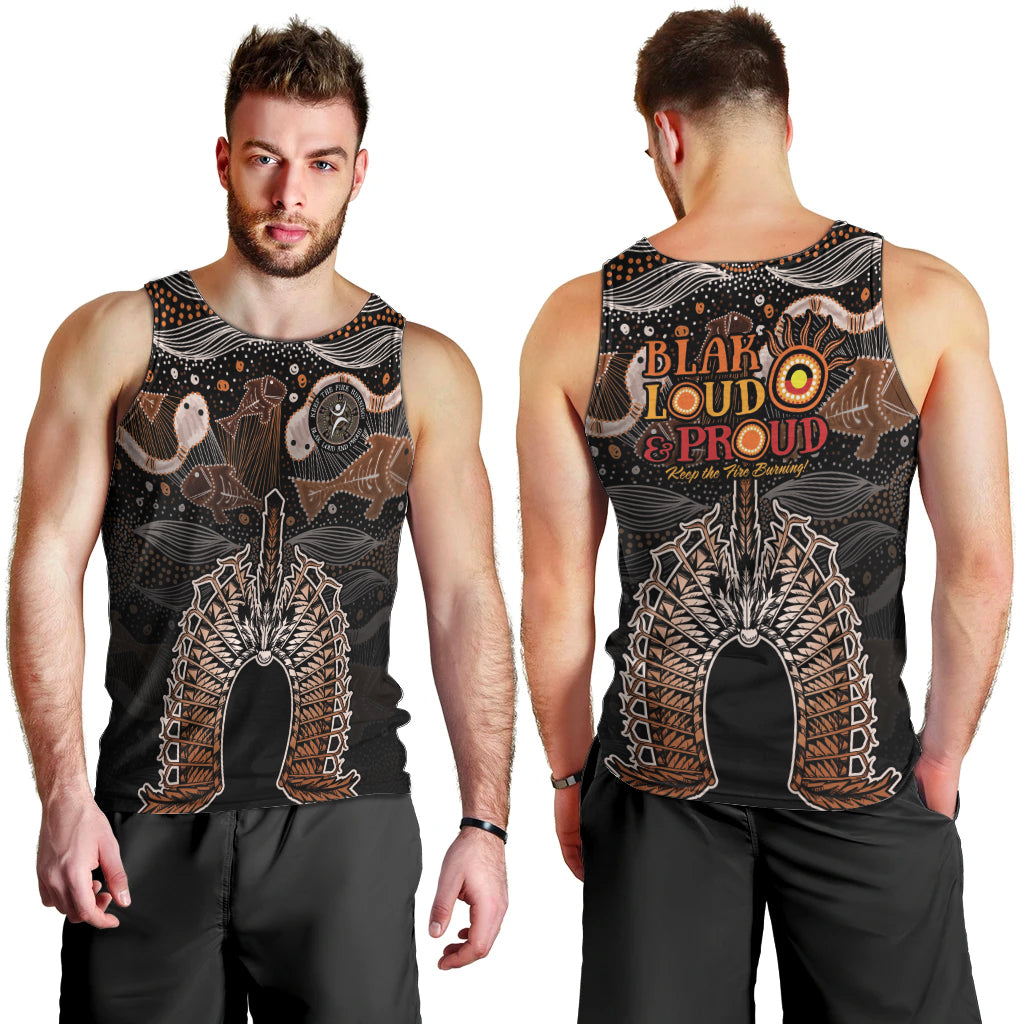 Torres Strait Islander NAIDOC 2024 Men Tank Top Dhari Headdress Indigenous Cultural Spirit
