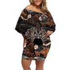 Torres Strait Islander NAIDOC 2024 Off Shoulder Short Dress Dhari Headdress Indigenous Cultural Spirit