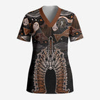 Torres Strait Islander NAIDOC 2024 Scrub Top Dhari Headdress Indigenous Cultural Spirit - Aussie Hoodie