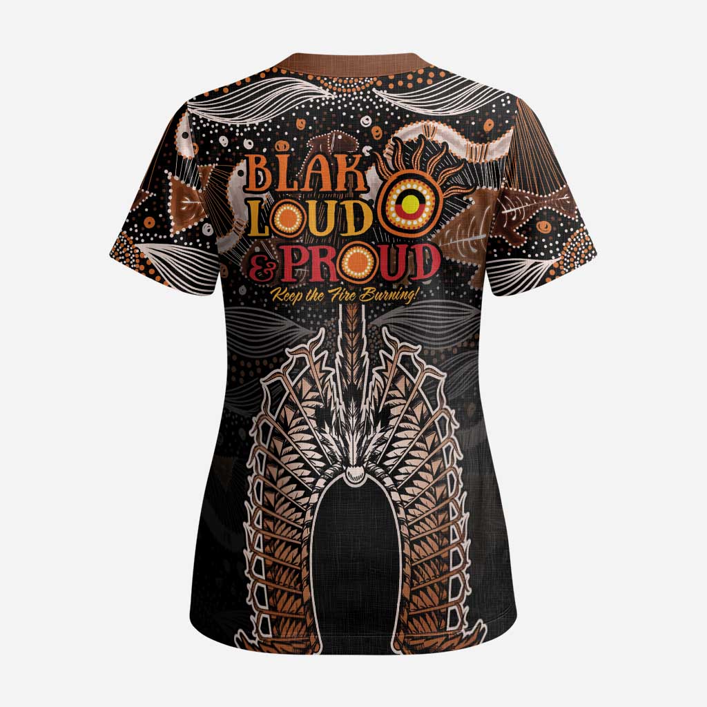 Torres Strait Islander NAIDOC 2024 Scrub Top Dhari Headdress Indigenous Cultural Spirit - Aussie Hoodie