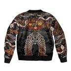 Torres Strait Islander NAIDOC 2024 Sleeve Zip Bomber Jacket Dhari Headdress Indigenous Cultural Spirit
