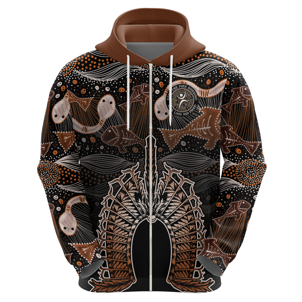 Torres Strait Islander NAIDOC 2024 Zip Hoodie Dhari Headdress Indigenous Cultural Spirit