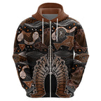 Torres Strait Islander NAIDOC 2024 Zip Hoodie Dhari Headdress Indigenous Cultural Spirit