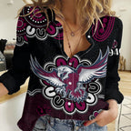 (Custom Personalised) NRL Manly Warringah Sea Eagles Rugby 1946 Aboriginal Women Casual Shirt LT9