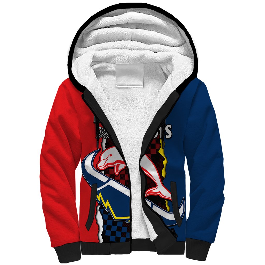custom-text-and-number-nrl-combine-dolphins-and-cowboys-sherpa-hoodie