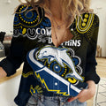 NRL Combine Dolphins and Cowboys Women Casual Shirt Aboriginal LT9