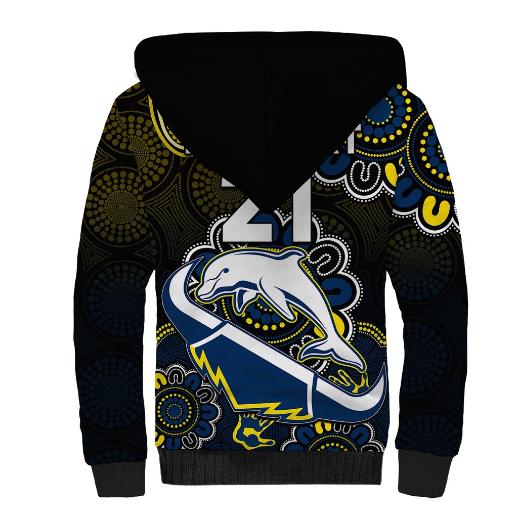 custom-text-and-number-nrl-combine-dolphins-and-cowboys-sherpa-hoodie-aboriginal