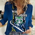(Custom Text And Number) NRL Combine Warriors and Cowboys Women Casual Shirt LT9