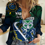 NRL Combine Warriors and Cowboys Women Casual Shirt Aboriginal LT9