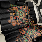 Aboriginal Dots Art Painting With Boomerang Back Car Seat Cover
