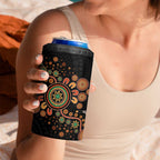 Aboriginal Dots Art Painting With Boomerang 4 in 1 Can Cooler Tumbler