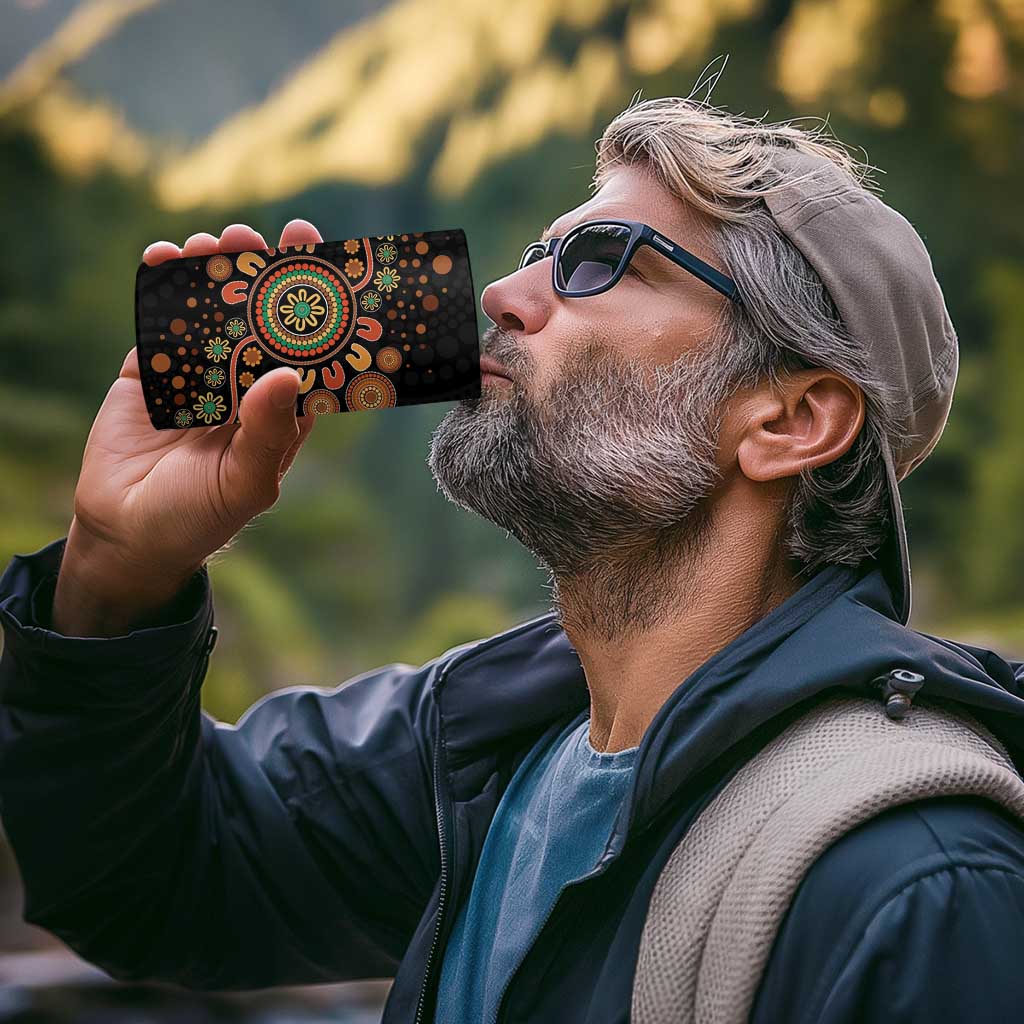 Aboriginal Dots Art Painting With Boomerang 4 in 1 Can Cooler Tumbler