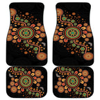 Aboriginal Dots Art Painting With Boomerang Car Mats