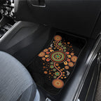 Aboriginal Dots Art Painting With Boomerang Car Mats