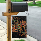 Aboriginal Dots Art Painting With Boomerang Garden Flag