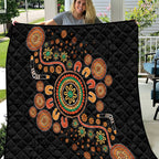 Aboriginal Dots Art Painting With Boomerang Quilt