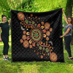 Aboriginal Dots Art Painting With Boomerang Quilt