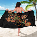 Aboriginal Dots Art Painting With Boomerang Sarong