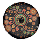 Aboriginal Dots Art Painting With Boomerang Spare Tire Cover