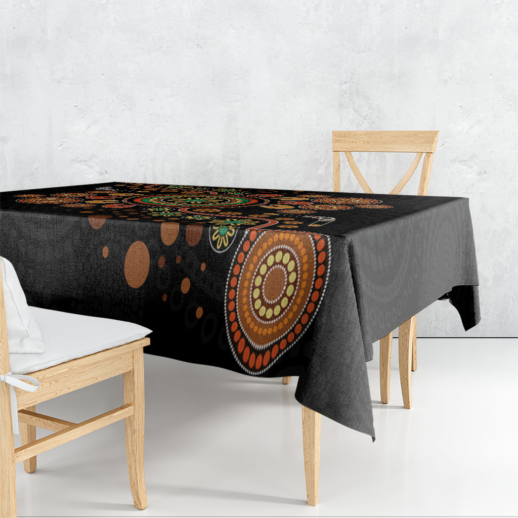 Aboriginal Dots Art Painting With Boomerang Tablecloth