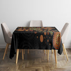 Aboriginal Dots Art Painting With Boomerang Tablecloth