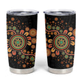 Aboriginal Dots Art Painting With Boomerang Tumbler Cup