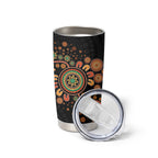 Aboriginal Dots Art Painting With Boomerang Tumbler Cup