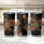 Aboriginal Dots Art Painting With Boomerang Tumbler Cup