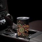 Aboriginal Dots Art Painting With Boomerang Tumbler Cup