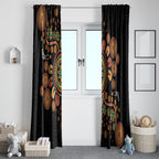 Aboriginal Dots Art Painting With Boomerang Window Curtain