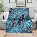 Aboriginal Dots Art Painting with Platypus Blanket No 1