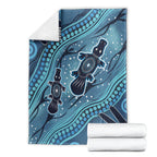 Aboriginal Dots Art Painting with Platypus Blanket No 1