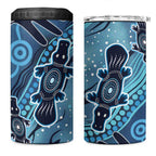 Aboriginal Dots Art Painting with Platypus 4 in 1 Can Cooler Tumbler No 1