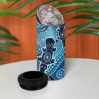 Aboriginal Dots Art Painting with Platypus 4 in 1 Can Cooler Tumbler No 1